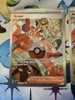 Pokemon Arven Trainer SV: Paldean Fates Full Art Holo Illustration Rare 235/091 - Image 2