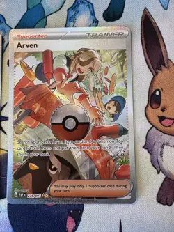 Pokemon Arven Trainer SV: Paldean Fates Full Art Holo Illustration Rare 235/091 - Image 3