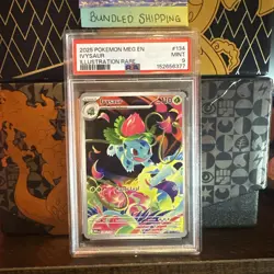 2025 Pokemon Mega Evolutions #134 Ivysaur IR Illustration Rare PSA 9 - Image 1