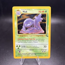Muk 13/62 Holo Rare Fossil Pokemon Vintage Unlimited Holo LP -j - Image 1