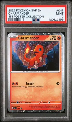 2023 Pokemon Charmander 151 Poster Collection Promo #047 PSA 9 - Image 1