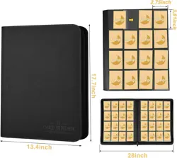 GERMUN 16-Pocket PU Leather Card Holder - Ideal for Trading Card Collections - Image 5