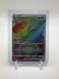Dragonite VSTAR 081/078 – Rainbow Secret Rare – Pokemon GO – NM - Image 3