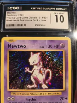 Pokemon Mewtwo Holo #14 -eng- Blastoise&Suicune ex Deck - Grad CGC 10 (GEM MINT) - Image 2