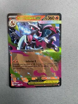 Pokemon TCG Mega Charizard X ex 029 Mega Evolution Black Star Promo MINT - Image 1