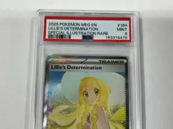 2025 POKEMON MEG SPECIAL ILLUSTRATION RARE #184 LILLIE'S DETERMINATION PSA 9 - Image 4