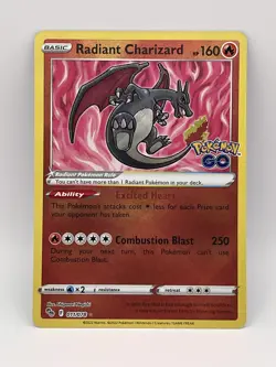 Radiant Charizard 011/078 Pokemon GO Holo LP-NM - Image 1