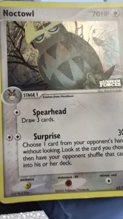 Noctowl 43/115 Reverse Holo - Uncommon - Pokemon EX Unseen Forces - HP - See Vid - Image 2
