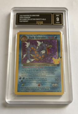 2021 POKEMON CELEBRATION DARK GYARADOS#8 CLASSIC COLLECTION CONFETTI HOLO - Image 1