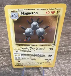 Magneton 9/102 Pokemon Base Set 2 English Holo Rare LP Excellent - Image 1