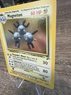 Magneton 9/102 Pokemon Base Set 2 English Holo Rare LP Excellent - Image 4