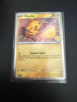 Pikachu 051/162 Pokemon TCG 2026 Pokemon Day 30th Anniversary Stamped Promo - NM - Image 1