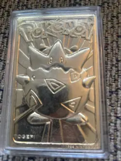 Pokemon Togepi Burger King 23K Gold Plated Trading Card and Pokeball 1999 - Image 3