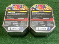 Pokemon TCG Mega Charizard X + Y ex Sealed Tin Bundle Lot Set Of 2 - Image 3