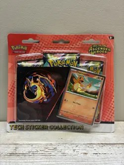 Pokemon Ascended Heroes 3-Pack Tech Sticker Blister - Charmander - Image 1