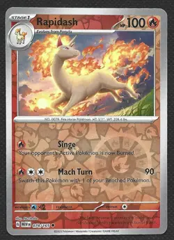 Pokemon Scarlet & Violet 151 Rapidash 078/165 Reverse Holo Near Mint - Image 1