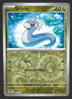 Pokemon Scarlet & Violet 151 Dratini 147/165 Reverse Holo Near Mint - Image 1