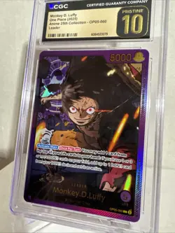 One Piece EB02 Gold Leader Monkey D Luffy #060 Foil Op05-060 CGC Gold 10🔥🔥Eng - Image 4