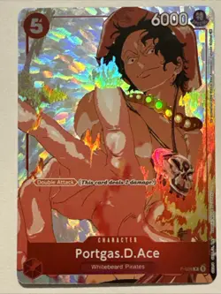 PORTGAS D ACE P-028 ALT ART PROMO One Piece 2023 GIFT COLLECTION English - Image 1