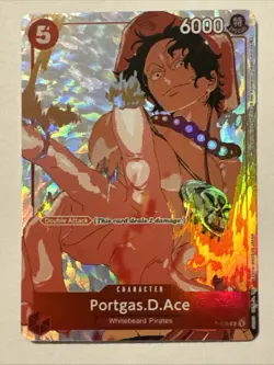 PORTGAS D ACE P-028 ALT ART PROMO One Piece 2023 GIFT COLLECTION English - Image 3