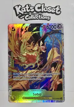 One Piece CCG Sabo ST13-008 SR Holo Near Mint - Image 1