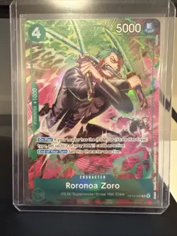 One Piece TCG TREASURE RARE Roronoa Zoro OP13-037 - Image 1
