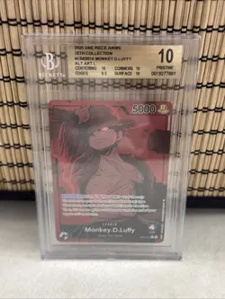 2025 One Piece Monkey D.Luffy (010) (Alternate Art) EB02-010 English BGS 10 - Image 1
