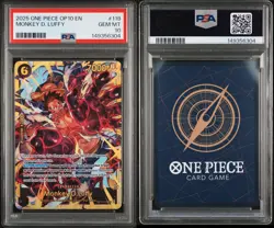 2025 ONE PIECE OP10-ROYAL BLOOD #118 MONKEY D. LUFFY PSA 10 - Image 3