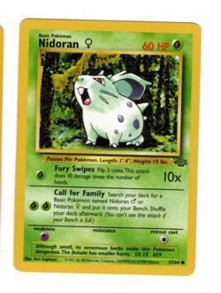 Nidoran 57/64 Common Jungle Set Pokemon Card - Image 1