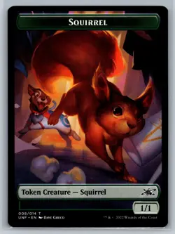MTG Squirrel 008Token Unfinity Magic The Gathering NM - Image 1