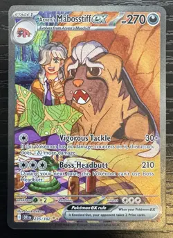 Pokemon Arven's Mabosstiff ex Special Illustration Rare Holo 235/182 - Image 1