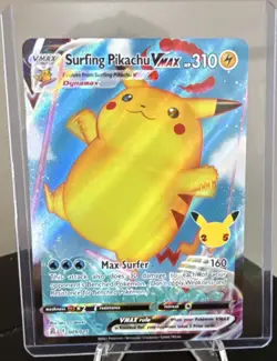 The Pokemon Company Surfing Pikachu VMAX 009/025 Celebrations Ultra Rare Holo - Image 1