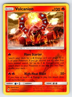 Volcanion 25/214 2019 SM Unbroken Bonds Pokemon Card Reverse Holo Rare - Nm - Image 1