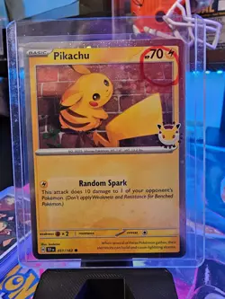 Pikachu 051/162 Pokemon Day STAMPED Cosmos Pokemon Day Promo SWIRL 🌀 - Image 2