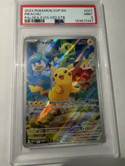Pokemon Pikachu 027 Sv: Scarlet & Violet Promo Holo English PSA 9 - Image 1