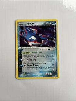 Pokemon Team Aqua's Kyogre Holo Rare EX Team Magma vs Aqua 3/95 2004 100 HP - Image 1