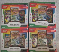 Pokemon First Partner Illustration Collection Series 1 Promo 4 Box Lot English - Image 1