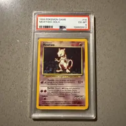 1999 Pokemon Base Set Mewtwo Holo #10 PSA 6 EX-MT WOTC - Image 1