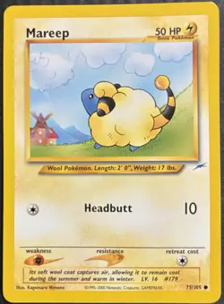 MAREEP 75/105 COMMON NEO DESTINY POKEMON UNLIMITED LP/NM - Image 1