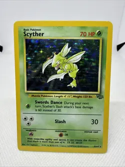 Scyther 10/64 – Jungle – Holo Rare – Unlimited – Pokemon TCG MP - Image 1
