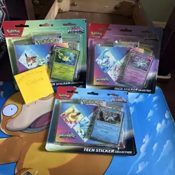 Pokemon Prismatic Evolution TCG Tech Sticker Set - All 3 Designs - 9 Total Packs - Image 1