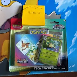 Pokemon Prismatic Evolution TCG Tech Sticker Set - All 3 Designs - 9 Total Packs - Image 2