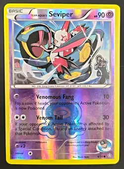 Team Aqua's Seviper 9/34 Double Crisis Reverse Holo Pokemon TCG - LP - Image 1