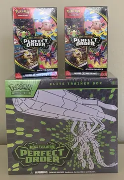 Pokemon Perfect Order Elite Trainer Box ETB + 2x Perfect Order Booster Bundles - Image 1