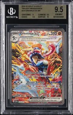 2024 POKEMON TWILIGHT MASQUERADE SIR ALTERNATE ART #214 GRENINJA EX BGS 9.5 - Image 1