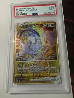 Pokemon 2022 GO Mewtwo VSTAR Secret Rare 086/078 Holo English PSA 9 - Image 2