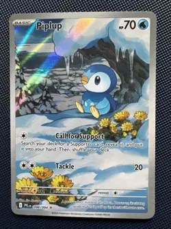 Full Art PIPLUP Card • ILLUSTRATION RARE 098/094 • Pokemon ME: Phantasmal Flames - Image 1