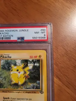 Pokemon PSA 8 1999 Jungle Pikachu 1st Edition 60/64 - Image 5