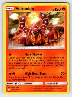 Volcanion 25/214 2019 S&M Unbroken Bonds Pokemon Card Nintendo Holo Rare - Vlp - Image 1