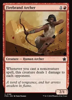 Firebrand Archer x1 1x FOIL Foundations NM MTG - Image 1